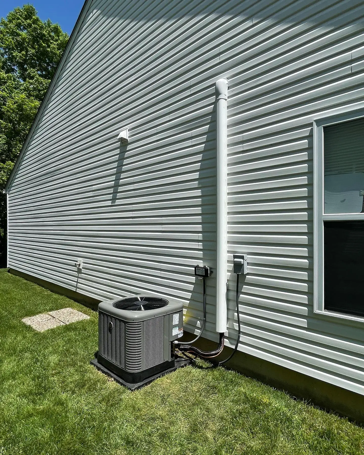 AC condenser installed at a Plainfield home